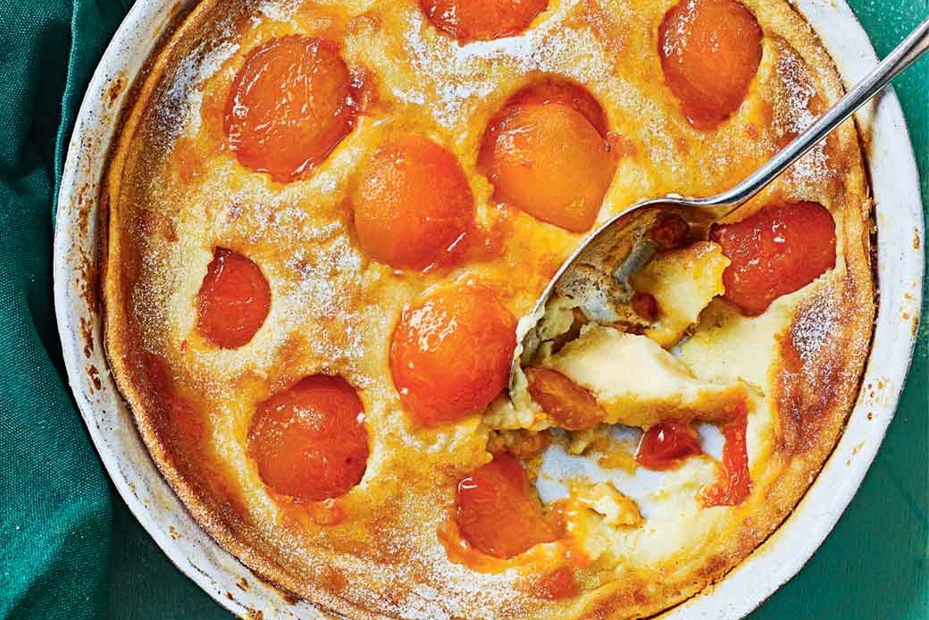 Apricot Clafoutis light dessert